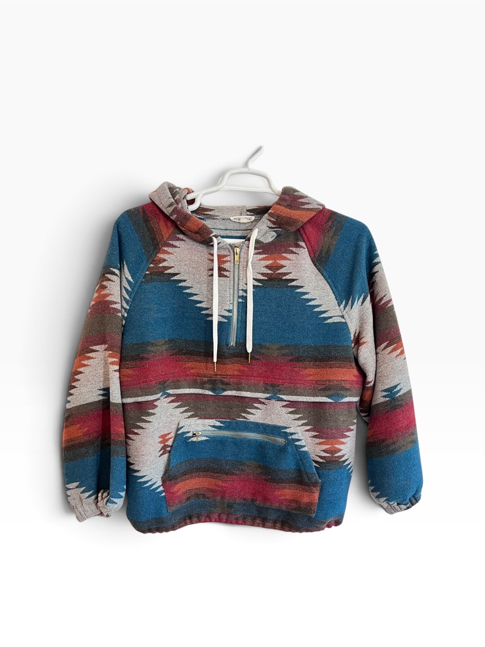 Mainstrip Aztec Print Hoodie Sweatshirt Pullover Womens Size Large